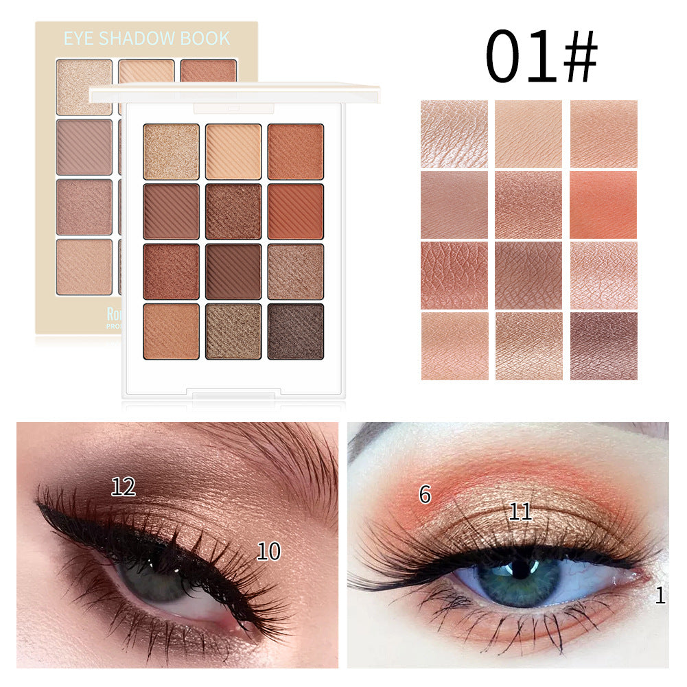 Romantic Beauty Makeup For Eye Ins Hot Sale Eye Shadow Disk 12 Color Eye Shadow ☆