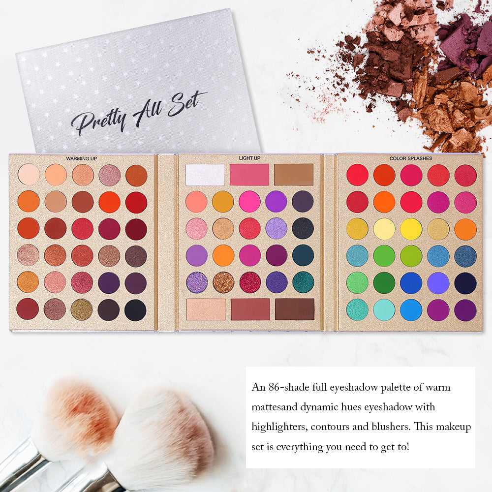UCANBE 86-Color Eyeshadow Palette – Matte & Pearlescent