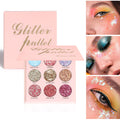 CmaaDu 9 Shades of Glitter Eyeshadow Makeup Matte and Metallic Glitter Glitter Powder .