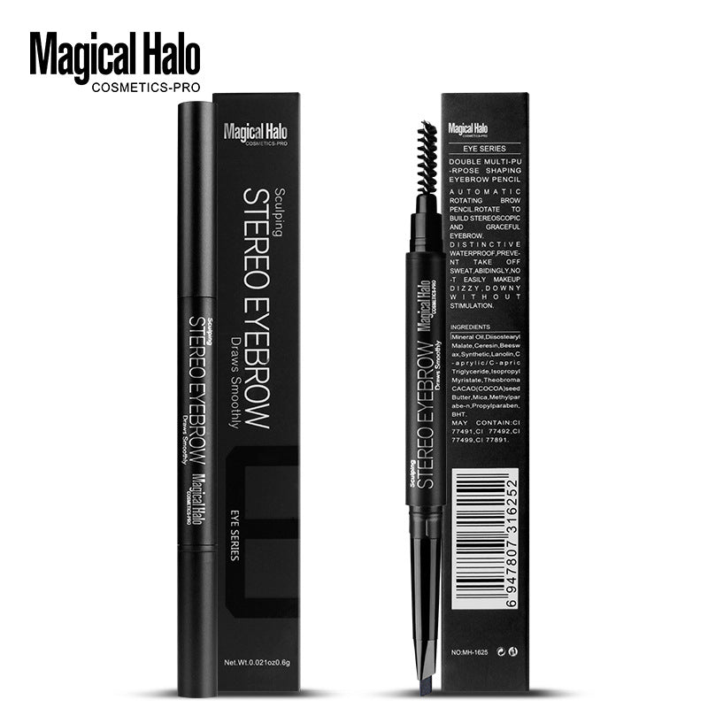 5-Color Rotating Eyebrow Pencil — Waterproof Double-Head