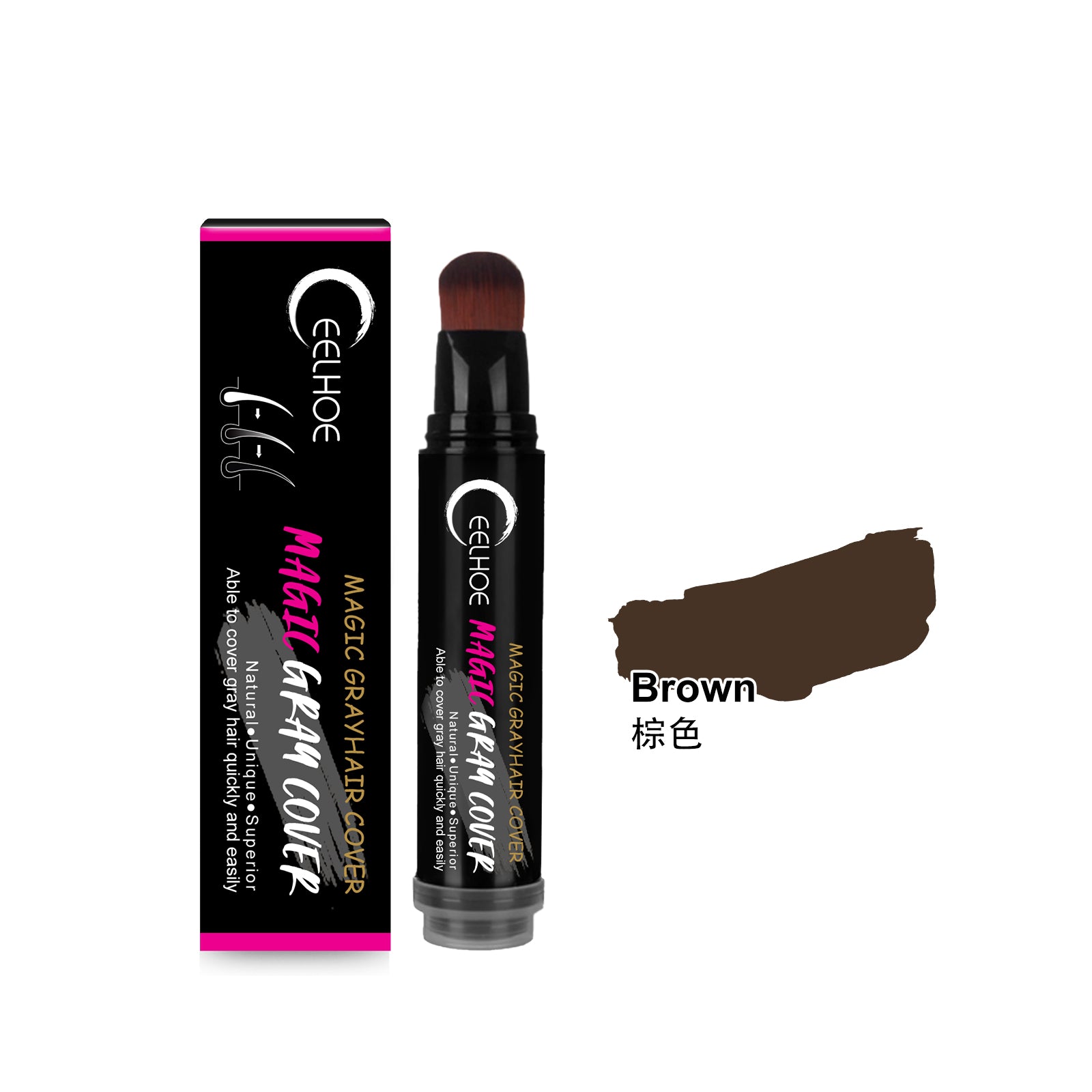 Temporary Plant-Based Hair Color Stick