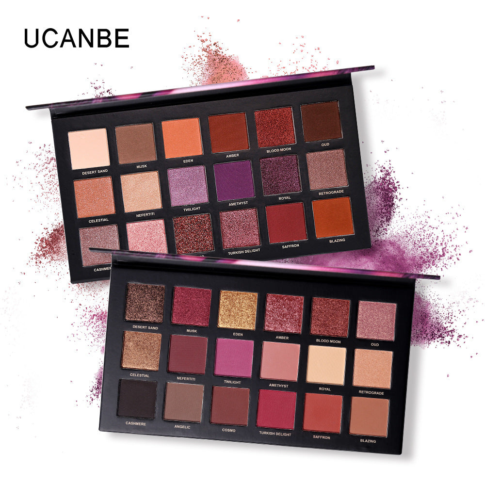 Ucanbe 18-Color Rose Gold Eyeshadow Palette