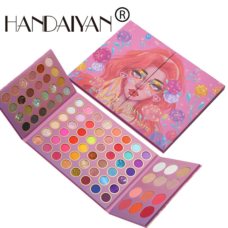 84-Color Eyeshadow, Blush & Highlight Palette