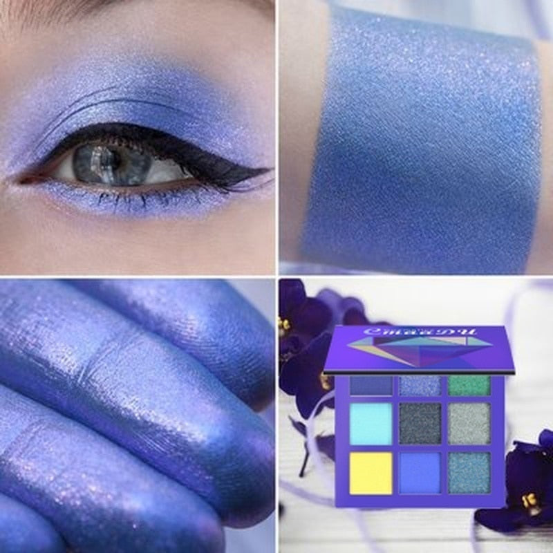 CMAADU 9-Color Diamond Shimmer Eyeshadow Palette