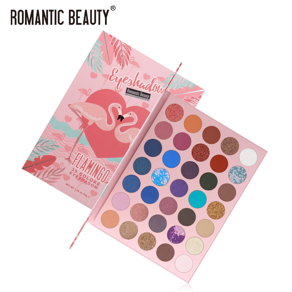 35-Color Pearl & Matte Eyeshadow Palette | Multi-Finish Makeup Disk