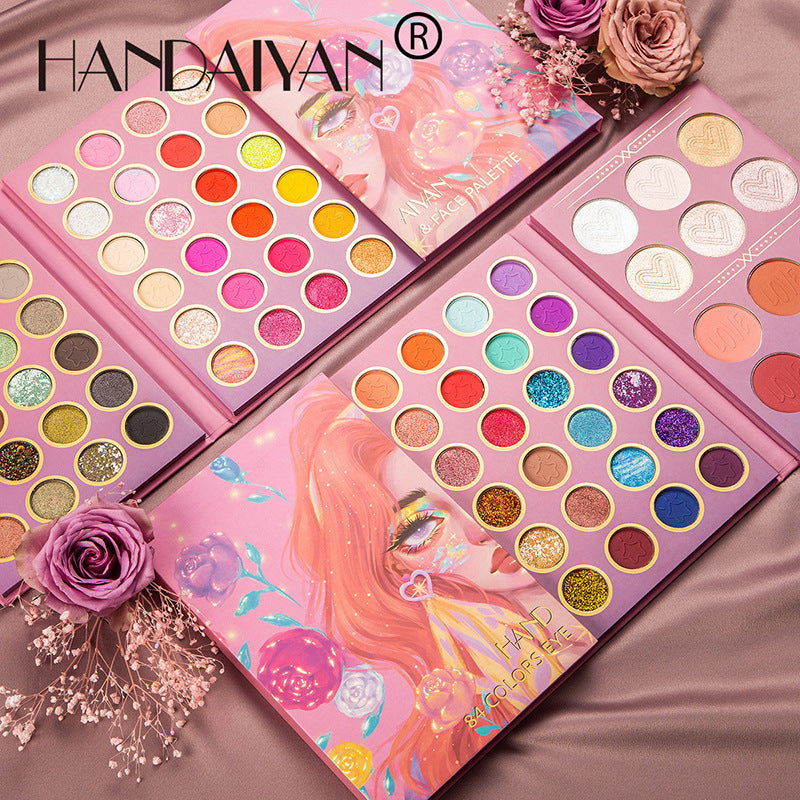 84-Color Eyeshadow, Blush & Highlight Palette
