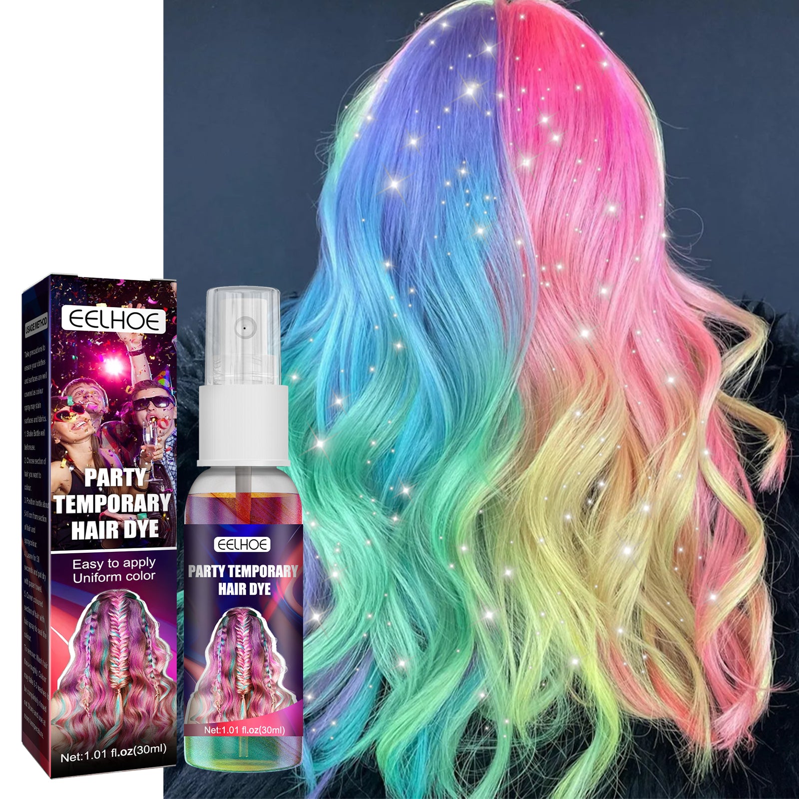 Temporary Glitter Hair Color Spray