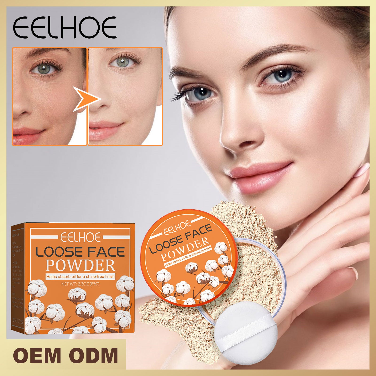 Natural Loose Powder — Waterproof, Sweat-Resistant Concealer & Settingà Powder