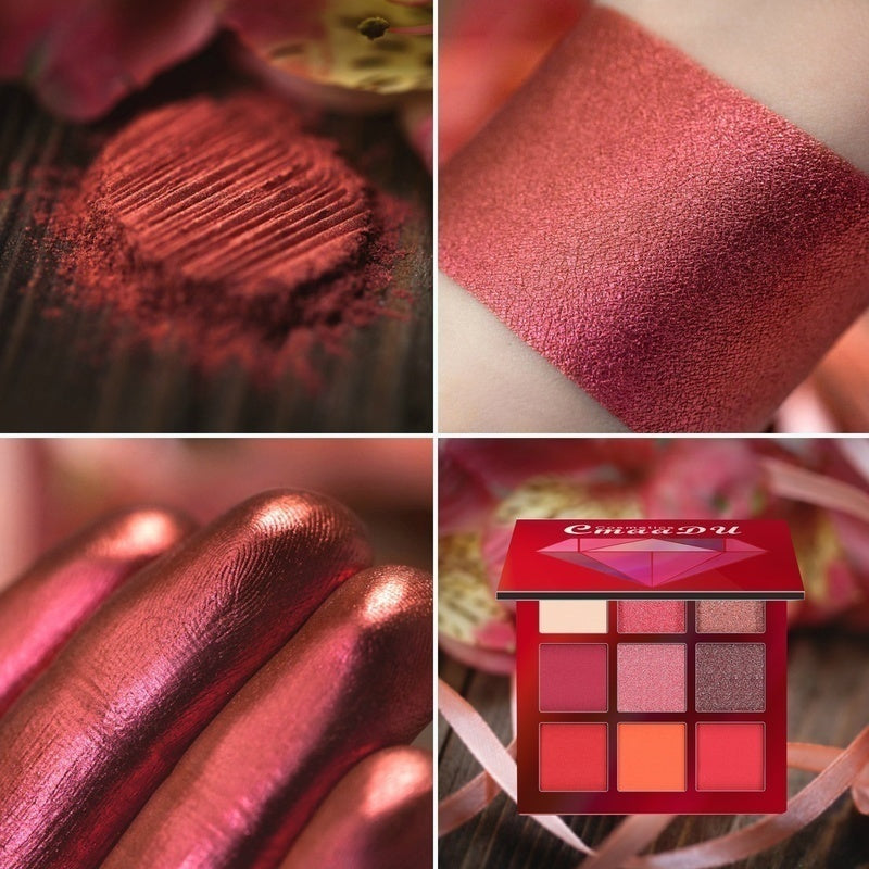 CMAADU 9-Color Diamond Shimmer Eyeshadow Palette