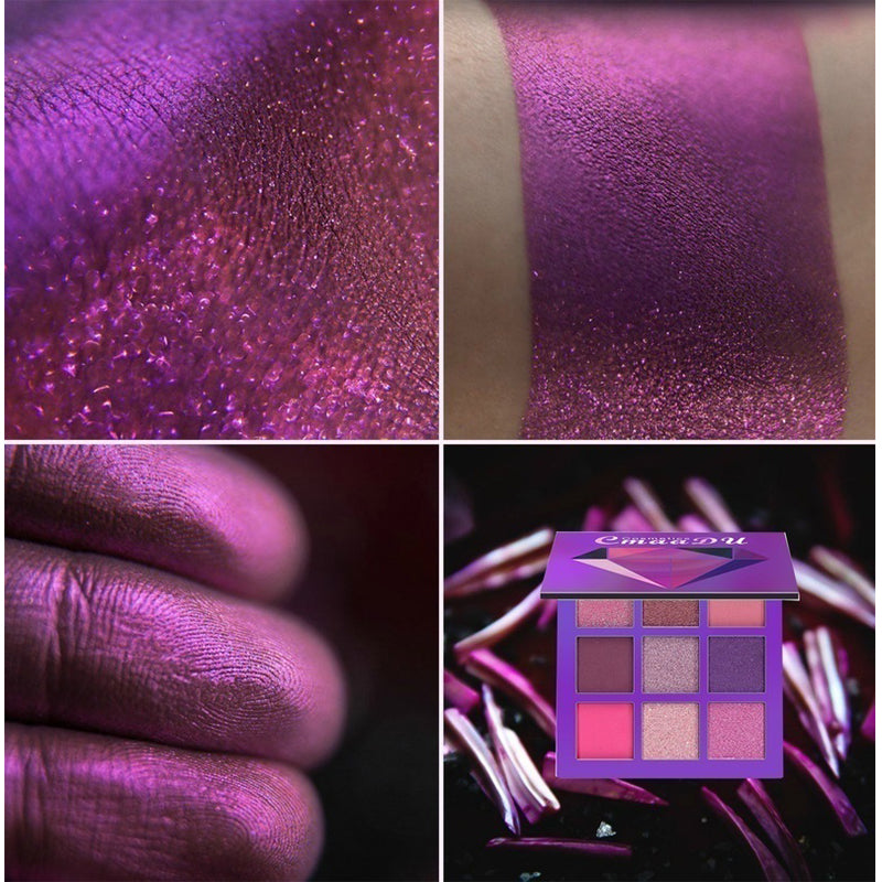 CMAADU 9-Color Diamond Shimmer Eyeshadow Palette