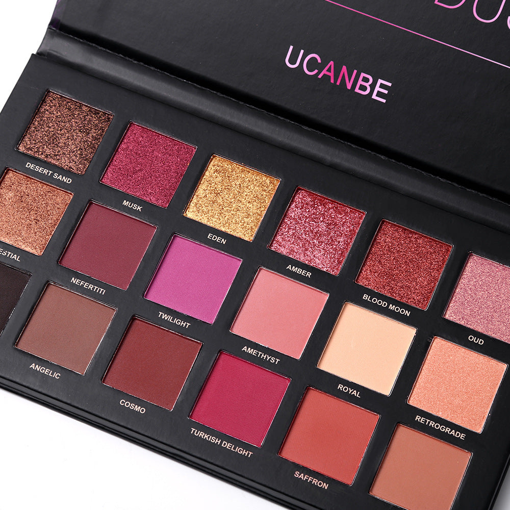 Ucanbe 18-Color Rose Gold Eyeshadow Palette