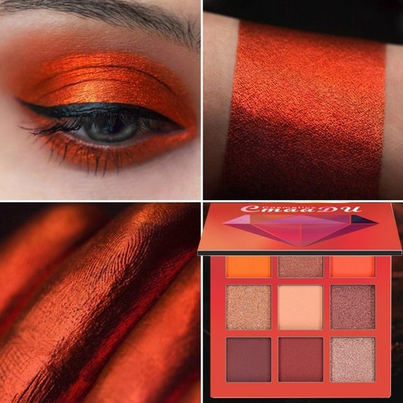 CMAADU 9-Color Diamond Shimmer Eyeshadow Palette