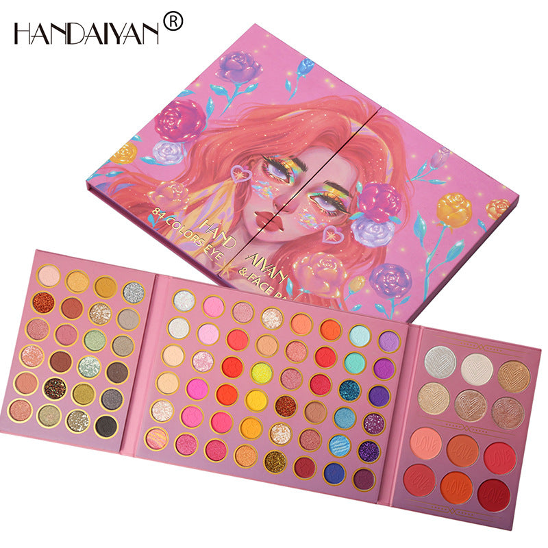 84-Color Eyeshadow, Blush & Highlight Palette