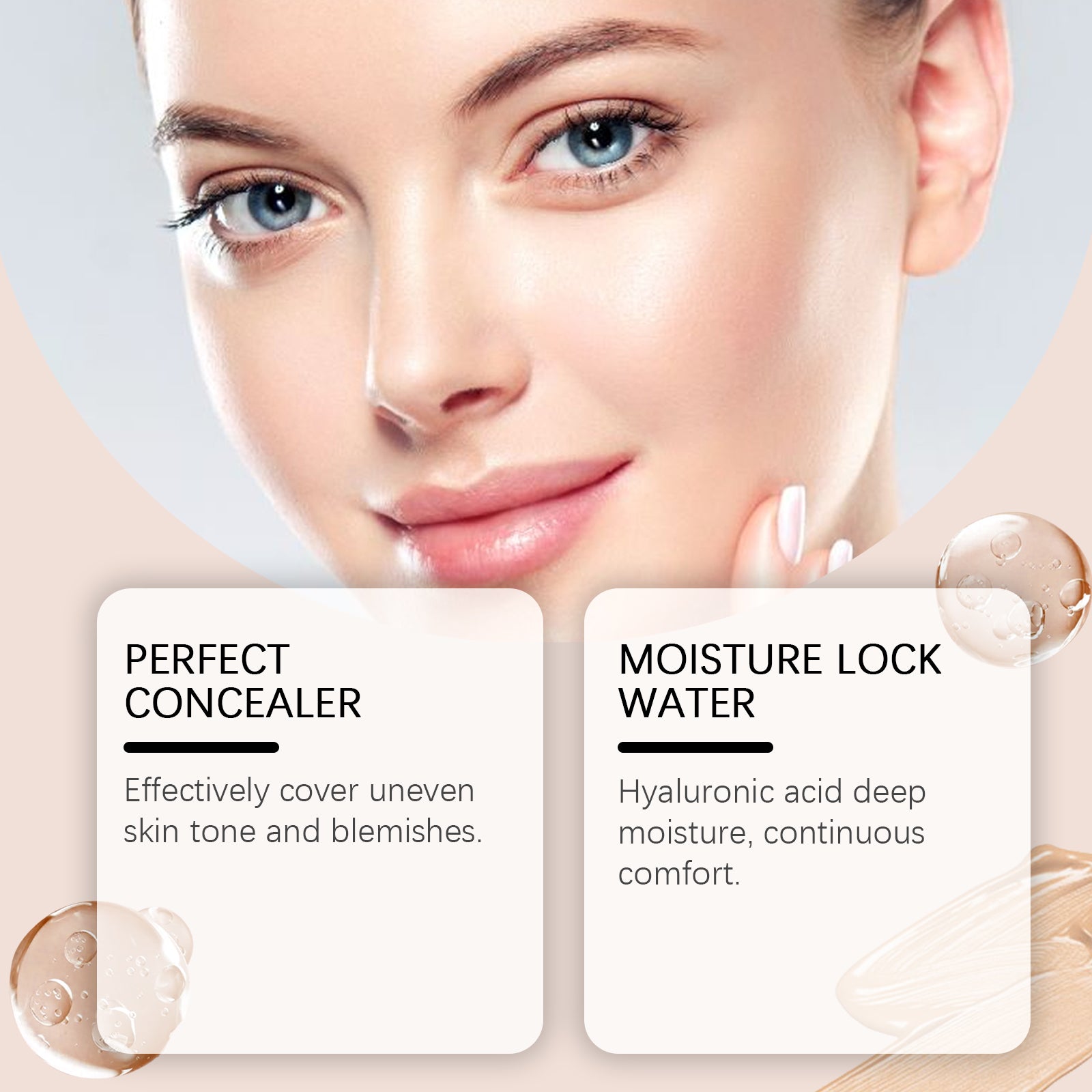 Lightweight Concealer Foundation Stick — Moisturizing, Natural Finish