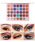 35-Color Pearl & Matte Eyeshadow Palette | Multi-Finish Makeup Disk