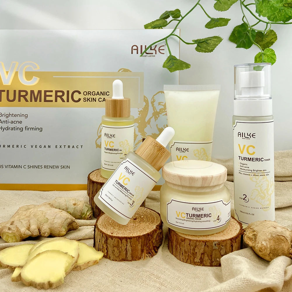 Turmeric & Vitamin C Brightening Skin Care Set | 5-Piece Ritual