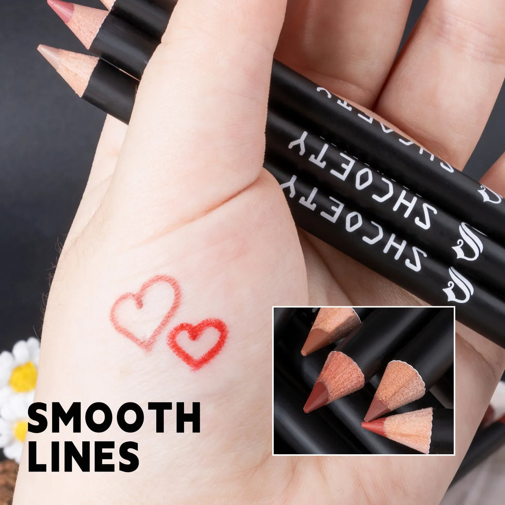 Nude Lip Liner Set — Waterproof & Long-Lasting, 12 Pcs