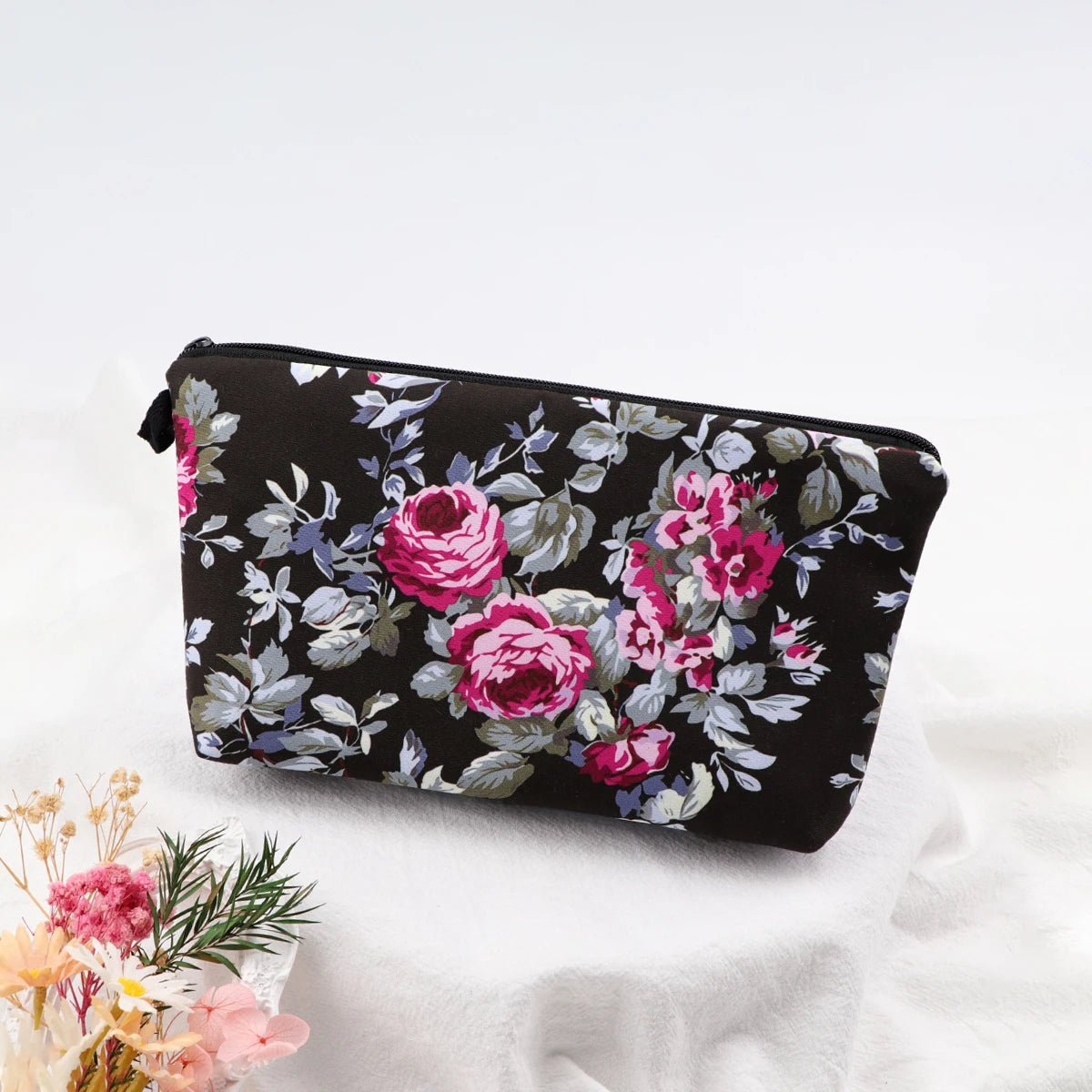 Flower Series Zipper Makeup Bag