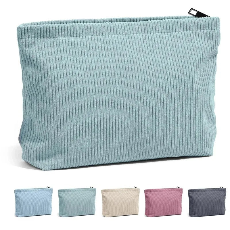 Corduroy Cosmetic Makeup Bag