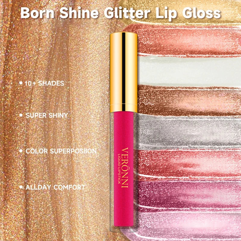 Diamond Shimmer Lip Gloss – 10 Shdes