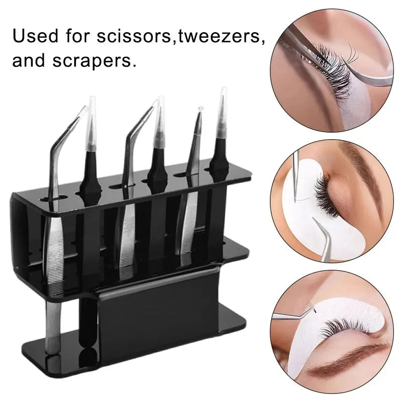 Eyelash Tweezers Storage Holder Stand 6 Holes