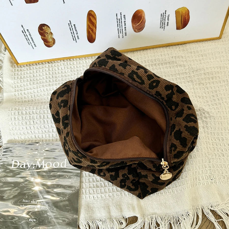 Leopard Print Makeup Bag
