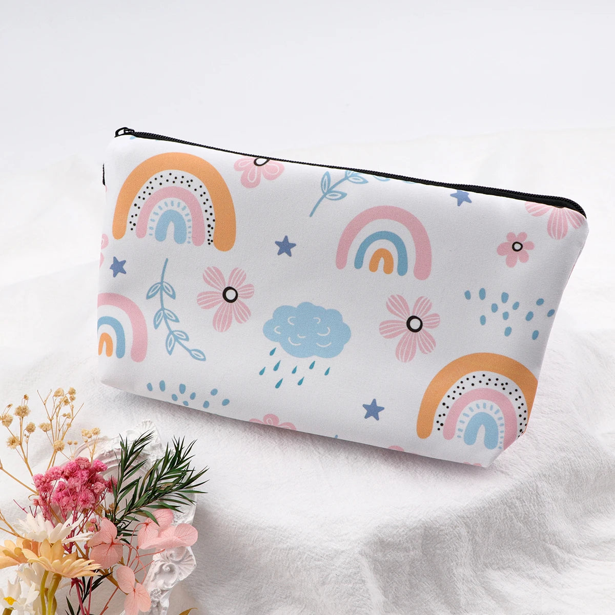 Flower Series Zipper Makeup Bag