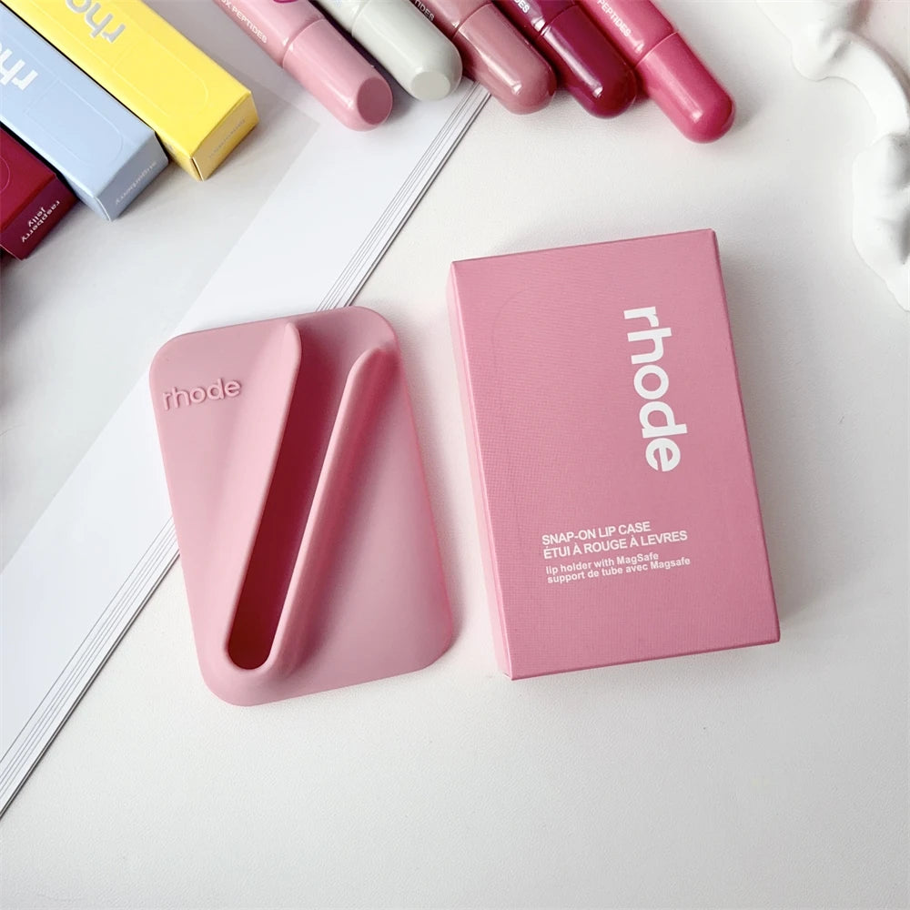 Rhode Magnetic SNAP-ON LIP Case for All Mobile Phones for Magsafe Lip Gloss Holder with Long Lasting Lipstick Lip Gloss