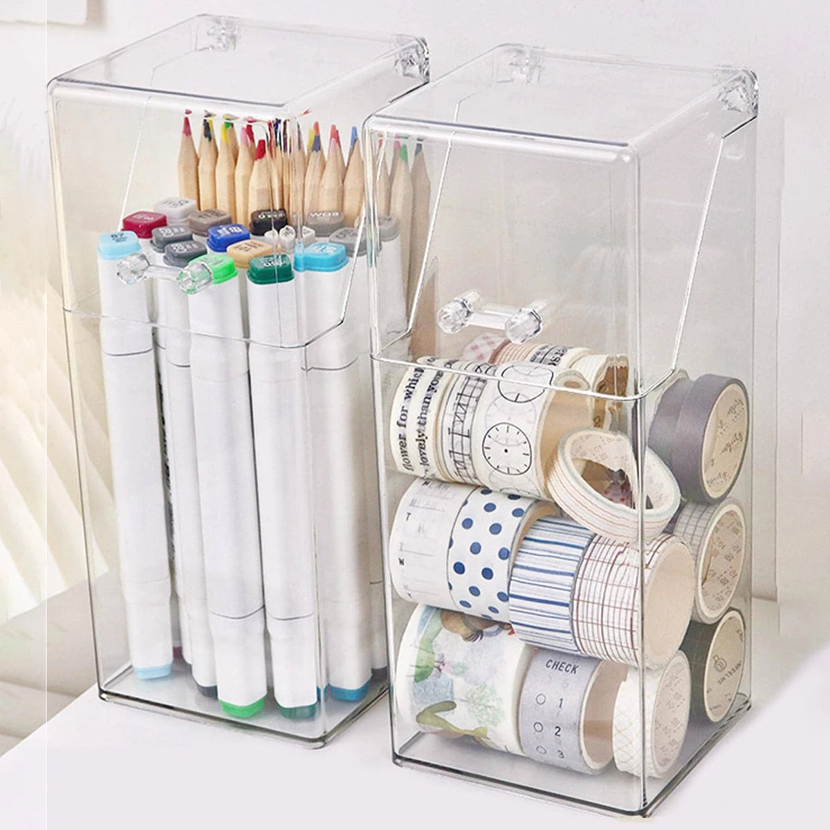 Clear Makeup Brush Organizer & Storage Box