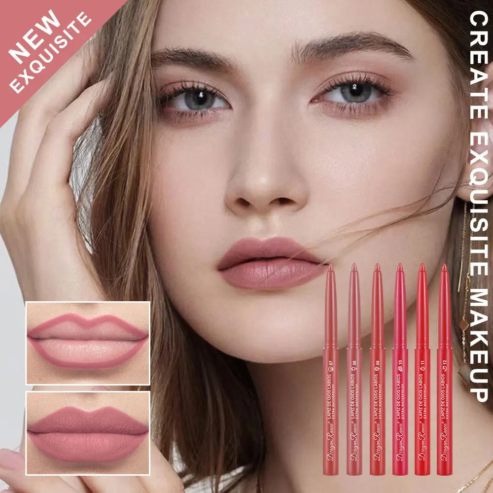 Matte Velvet Lip Liner & Lipstick Pencil — 12 Colors