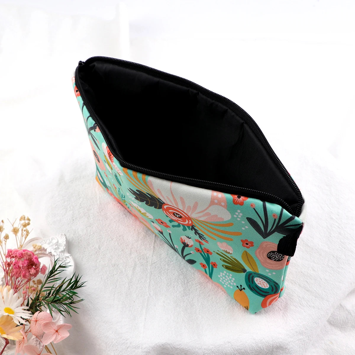 Flower Series Zipper Makeup Bag