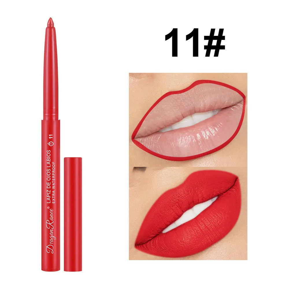 Matte Velvet Lip Liner & Lipstick Pencil — 12 Colors