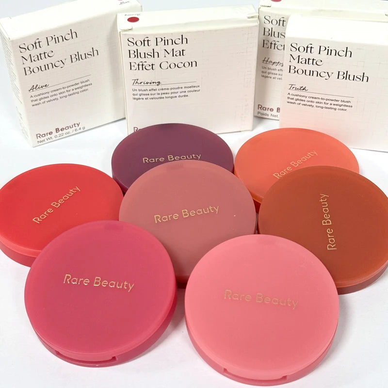 Rare Beauty 7 Colors Matte Blurred Bouncy Cushiony Cream-to-powder Blush Moisturizer Natural Makeup Happy Hope Worth Thriving