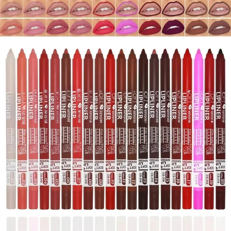 Waterproof Matte Lip Liner Pencil – 20 Shades