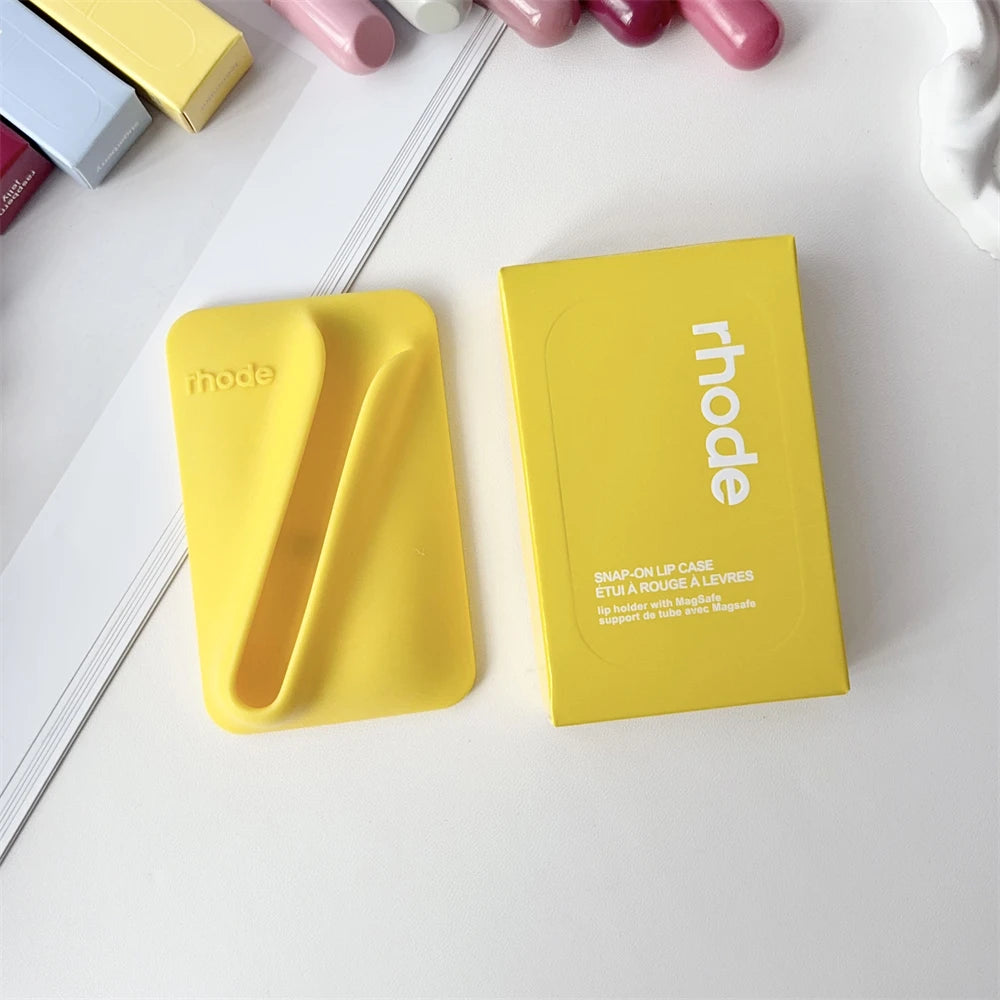 Rhode Magnetic SNAP-ON LIP Case for All Mobile Phones for Magsafe Lip Gloss Holder with Long Lasting Lipstick Lip Gloss