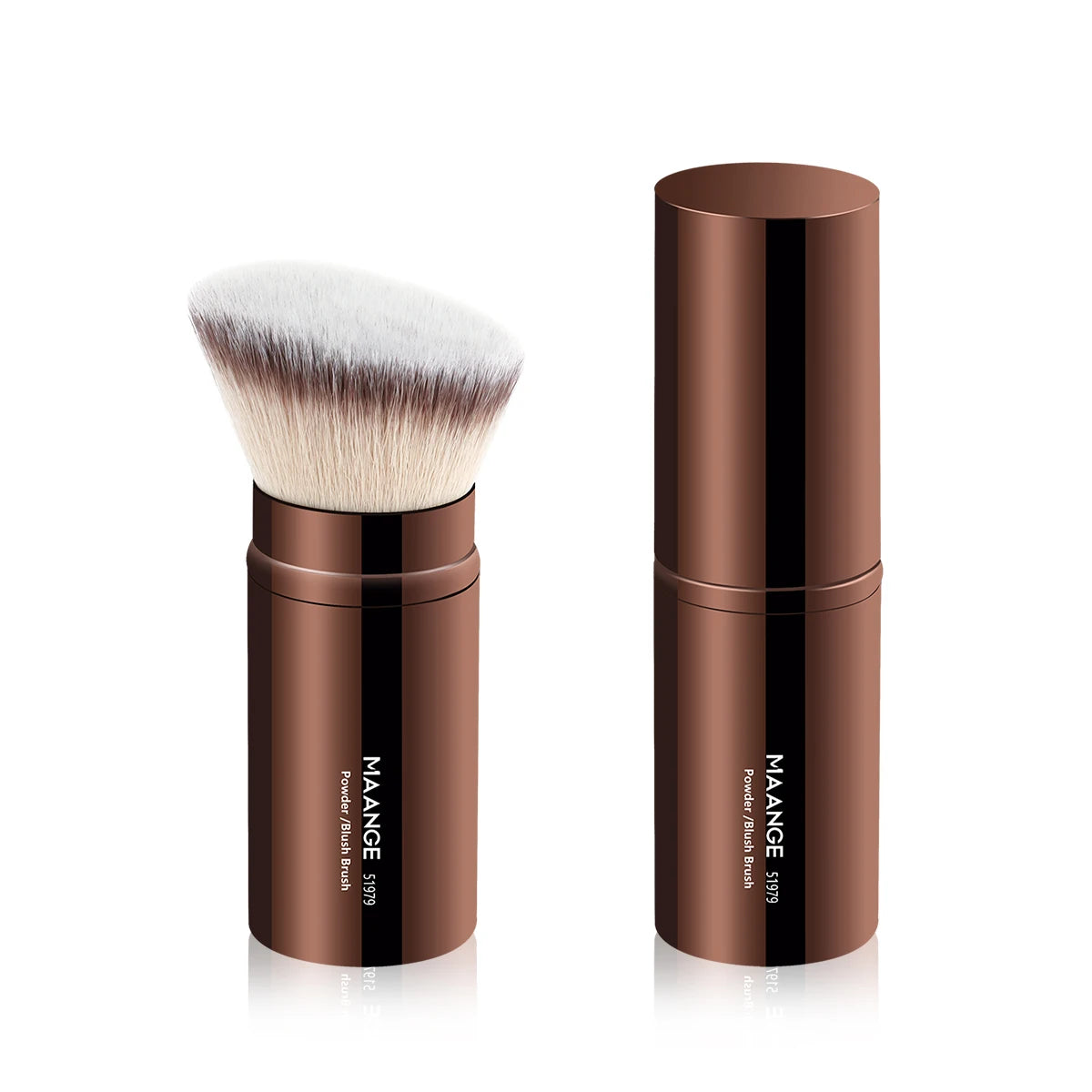 MAANGE 1PCS Retractable Foundation Makeup Brush Soft Dense Blusher Powder Concealer Makeup Brush Portable Cosmetic Makeup Tools