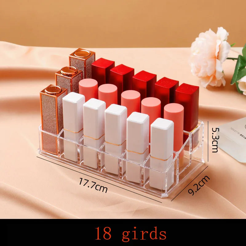 Acrylic Lipstick & Makeup Organizer | 16-Grid Storage Case