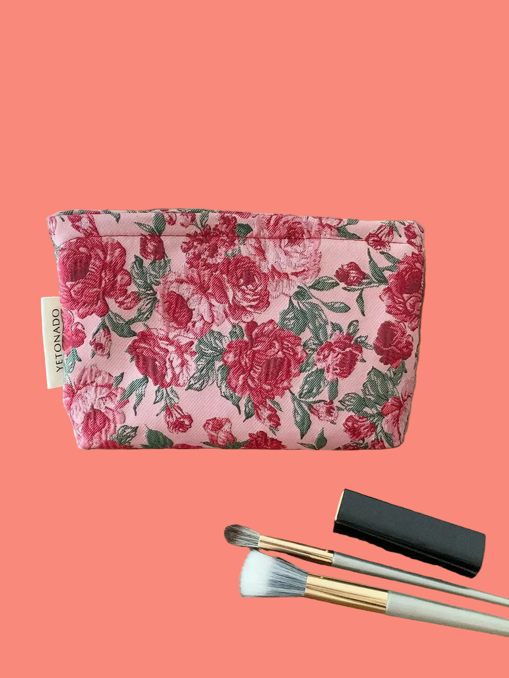 Vintage Rose Makeup Bag