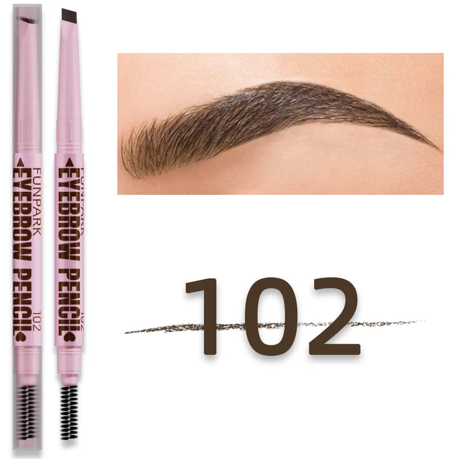 2-in-1 Waterproof Eyebrow Pencil & Brush – 5 Colors