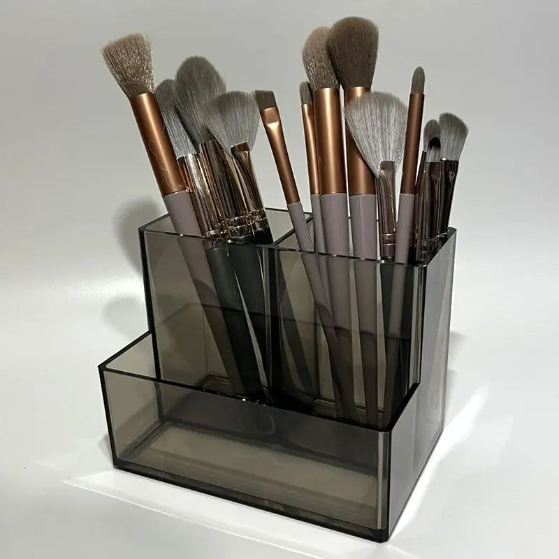 Clear Acrylic Makeup Organizer & Brush Holder