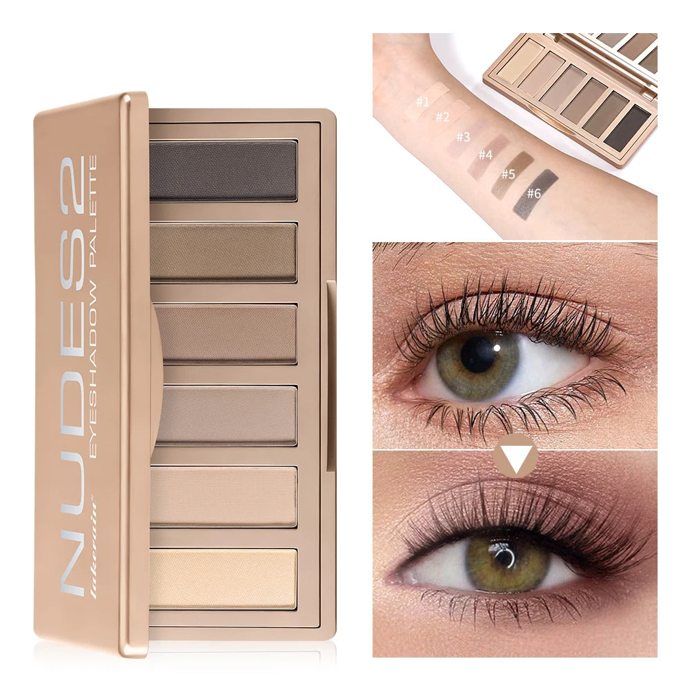 Naked 2 Basics Matte Eyeshadow Palette – 6 Neutral Shades