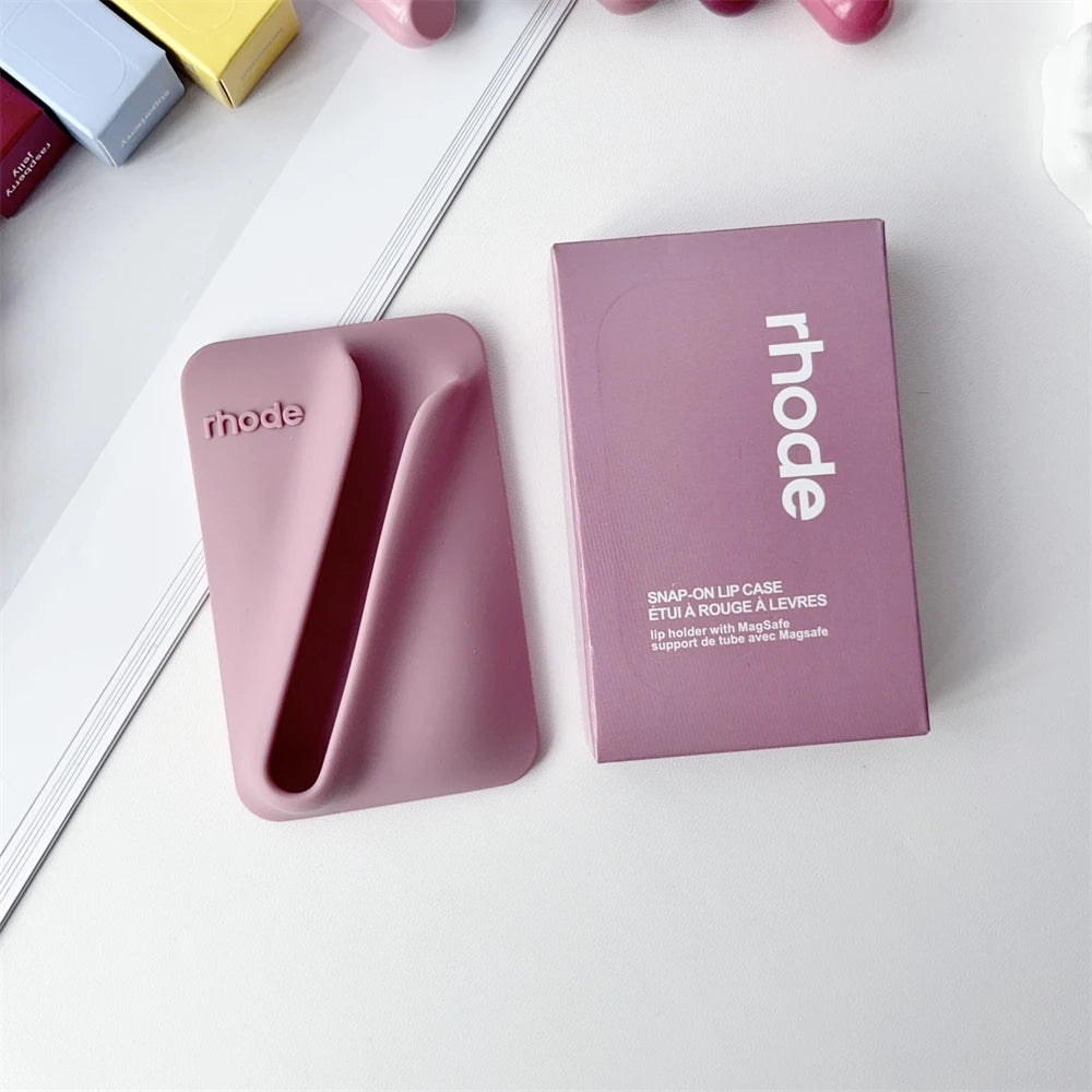 Rhode Magnetic SNAP-ON LIP Case for All Mobile Phones for Magsafe Lip Gloss Holder with Long Lasting Lipstick Lip Gloss