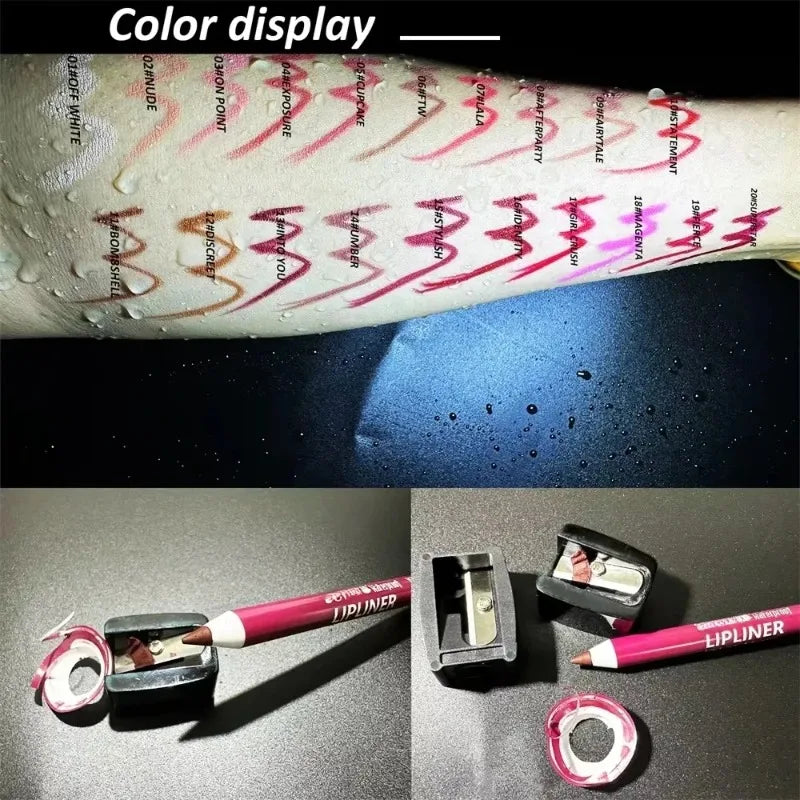Waterproof Matte Lip Liner Pencil – 20 Shades