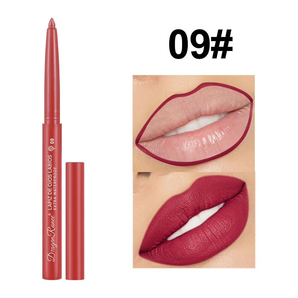 Matte Velvet Lip Liner & Lipstick Pencil — 12 Colors