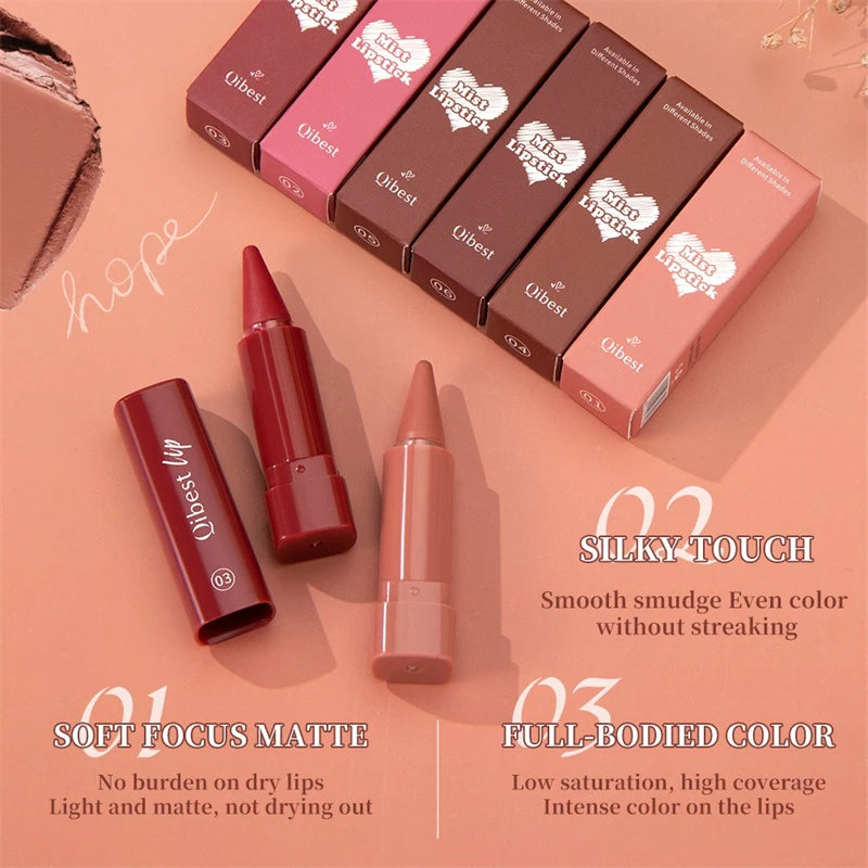 Tapered Lip Liner Pencil Set Matte Velvety Lipliner