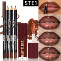 4-Piece Matte Lip Kit — 3 Lip Liners + 1 Lip Glaze, Waterproof & Long-Lasting