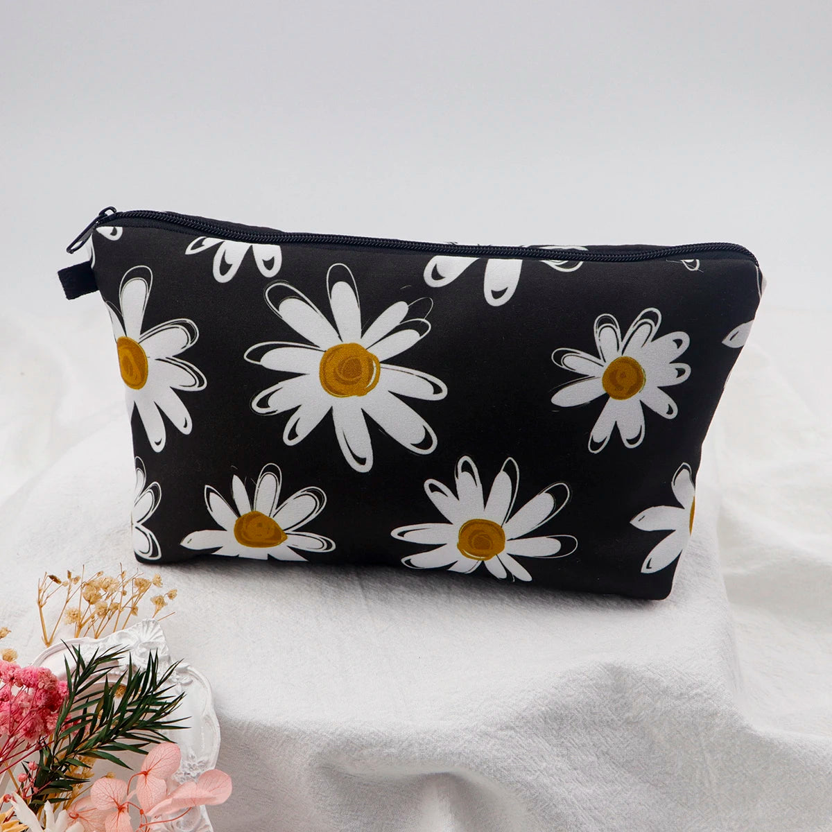 Flower Series Zipper Makeup Bag