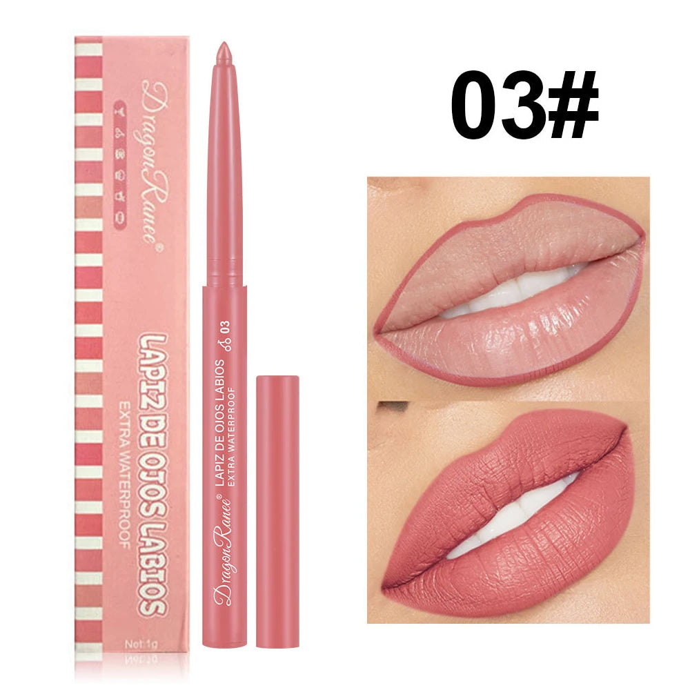 Matte Velvet Lip Liner & Lipstick Pencil — 12 Colors