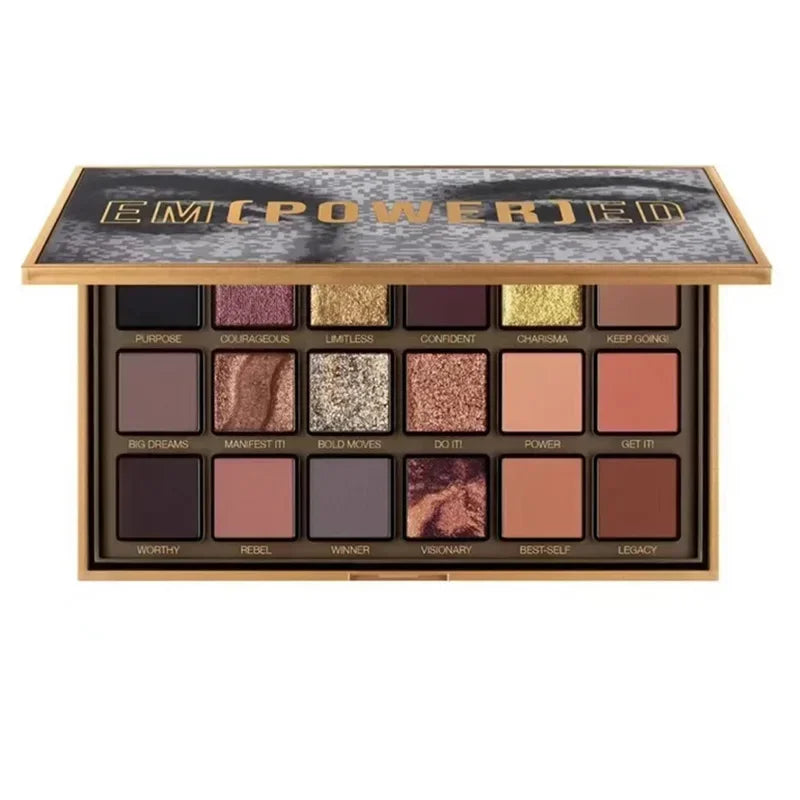 18-Color Eyeshadow Palette — Matte & Glitter, High Pigment, Long-Lasting