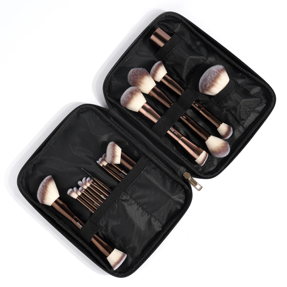 MAANGE 20pcs Pro Makeup Brushes + Storage Bag Dual End Foundation Powder Blush Eyeshadow Brush Beauty Blending Organizer Tool